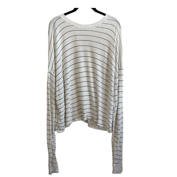 Wildfox Long Sleeved Striped Crop Top Size Large - Picture 2 of 3